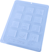 Thumbnail for Square Easter Chocolates Standard Chocolate Mold (BWB)
