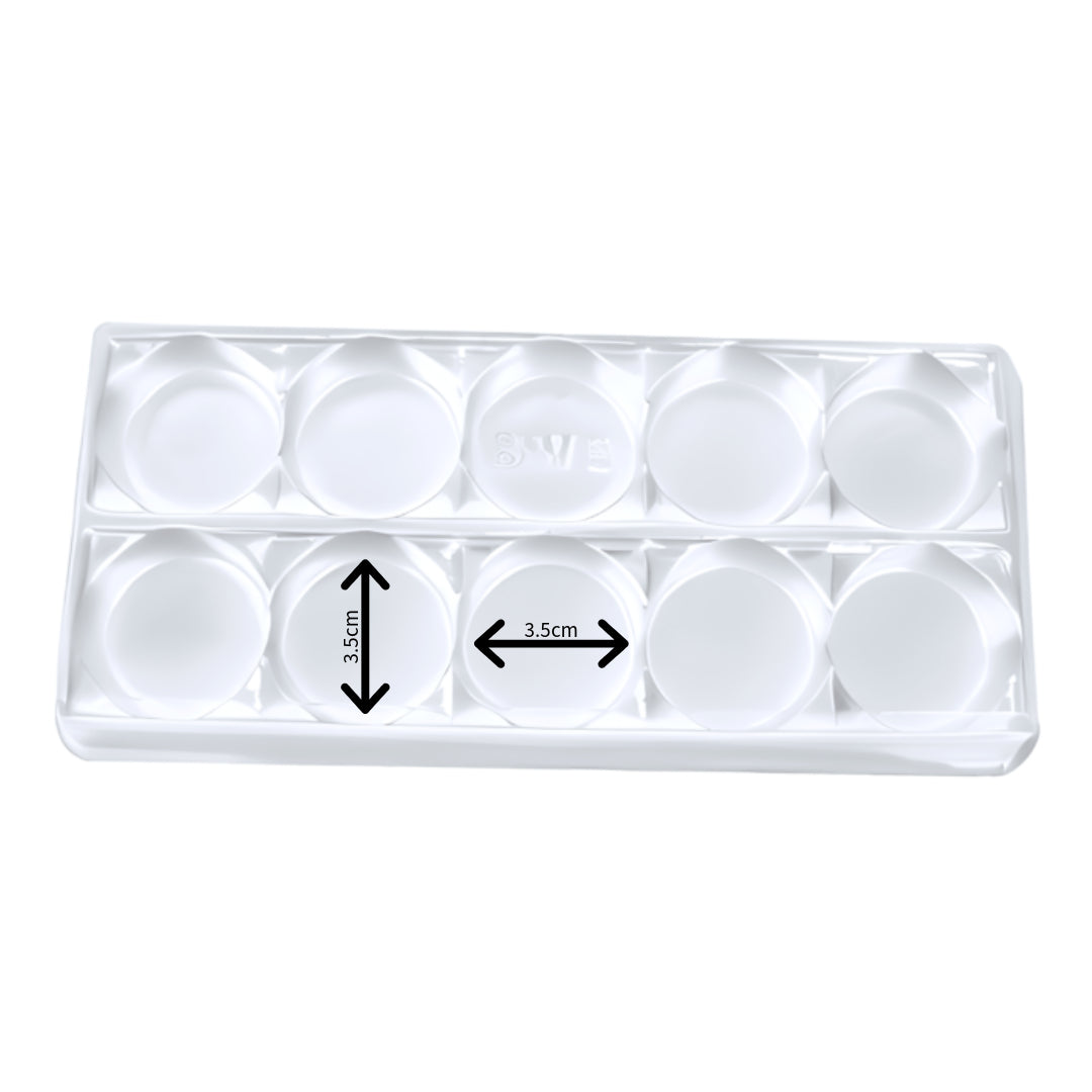 10 Cavities Clear/White Candy Case w/ Lid (10 count) BWB