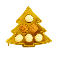 Thumbnail for 6 cavities Clear/Gold Christmas Tree Candy case (5 count)