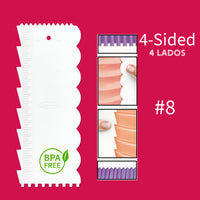 Thumbnail for 4-Sided Plastic Cake Decorating Comb #8 (3