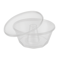 Thumbnail for Oven Safe Plastic Large Pudding/Flan Pan With Lid - 6 Pack (500ml)