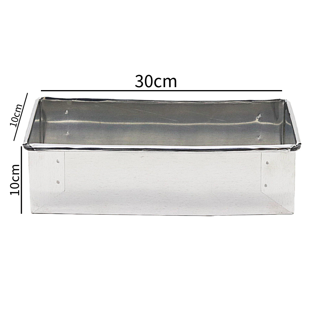 Aluminum Pan for Slice Cake Size: 30 x 10 x 10cm (L x W x H)