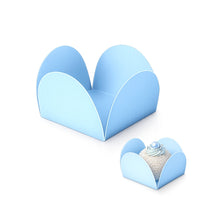 Thumbnail for Plain Light Blue Mini Dessert Liners - 50 count