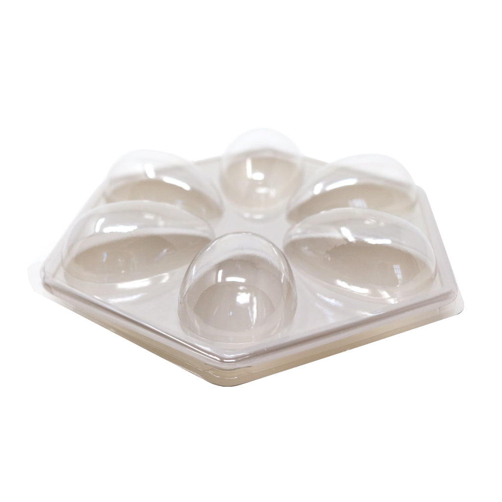 6 Cavities 50g Easter Egg White/Clear Case  (5 count)