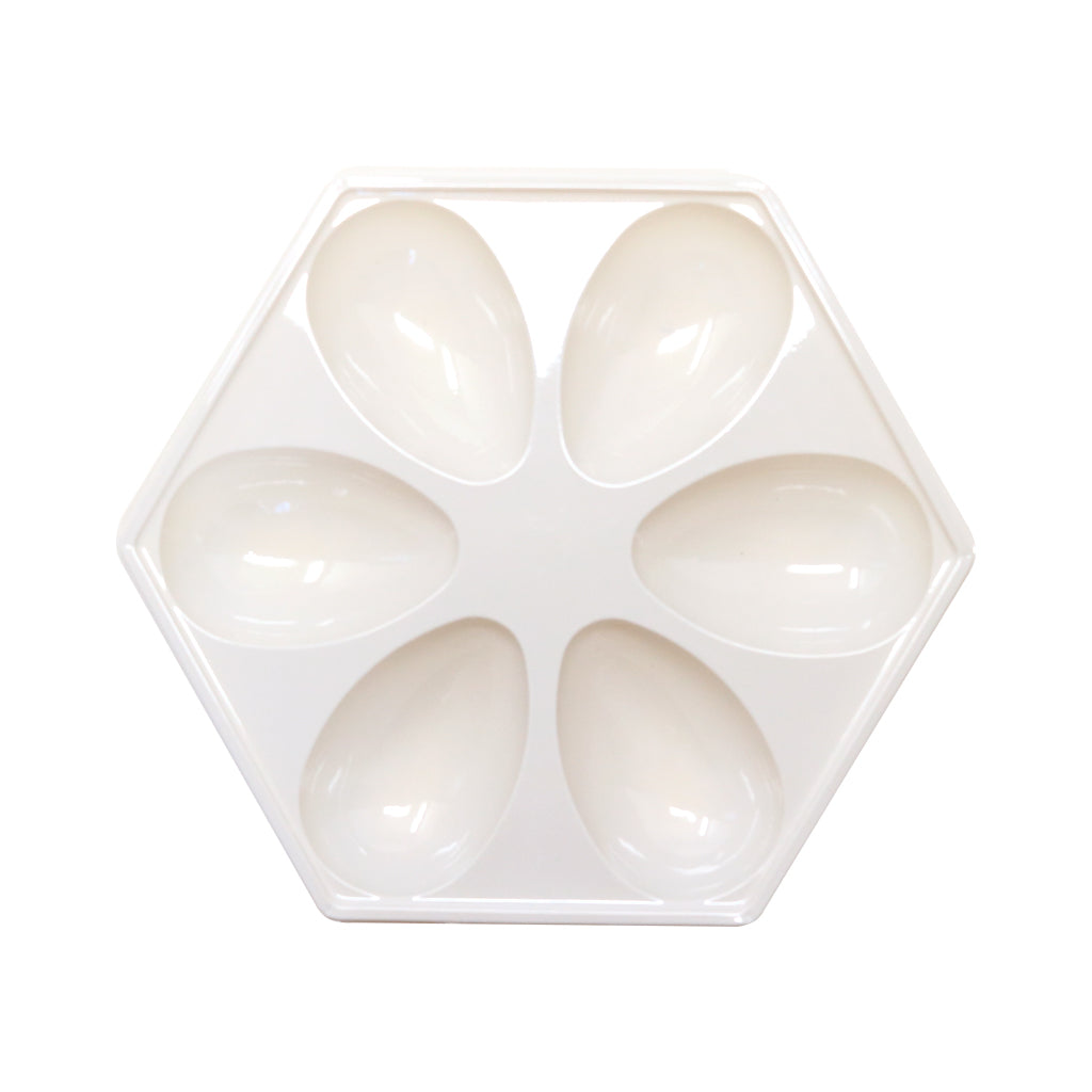 6 Cavities 50g Easter Egg White/Clear Case  (5 count)