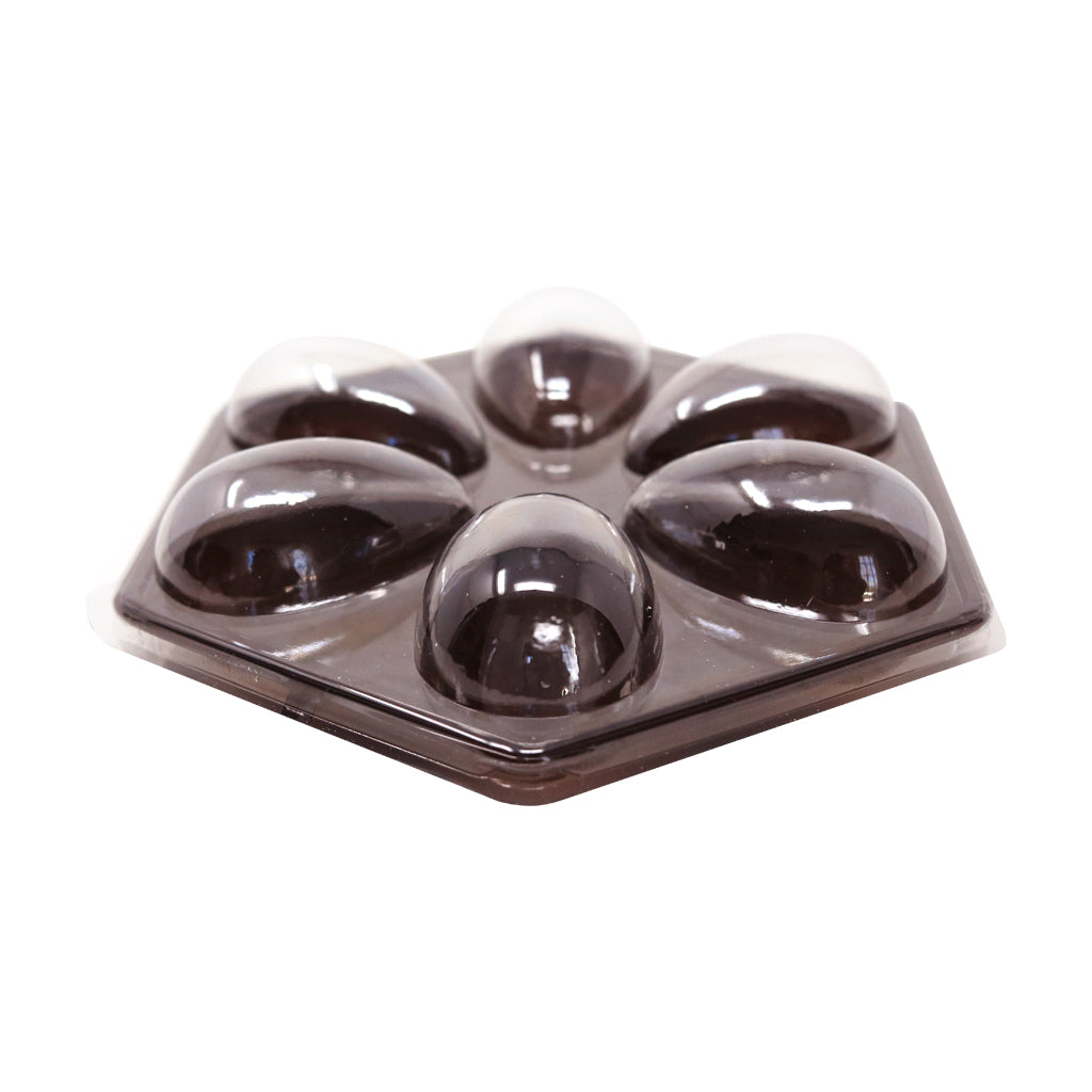 6 Cavities 50g Easter Egg Brown/Clear Case  (5 count)