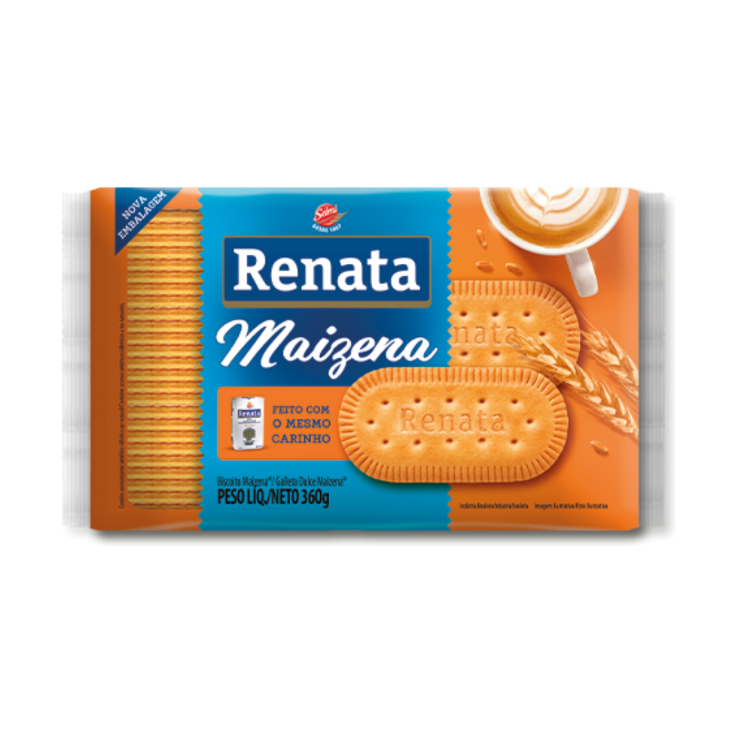 Renata Biscoito Doce de Maizena 360g | Corn Starch Cookies 12.7 oz