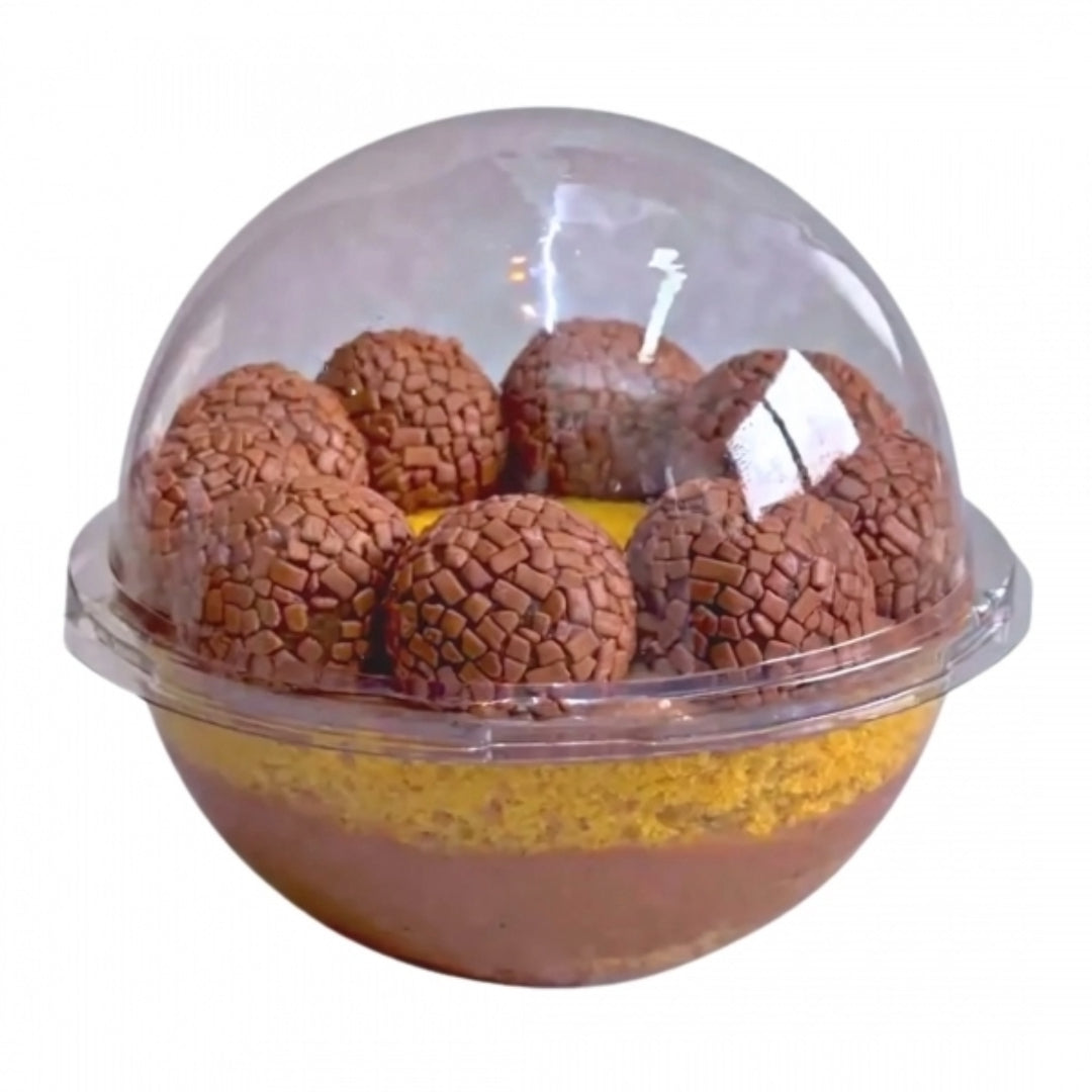 12cm Spherical Container for Desserts (3-Pck) Clear