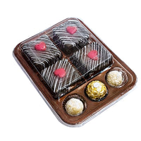 Thumbnail for Container for 4 Slice Brownies and 3 candies (5-Pack) Chocolate