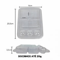 Thumbnail for Container for 4 Slice Brownies and 3 candies (5-Pack) White