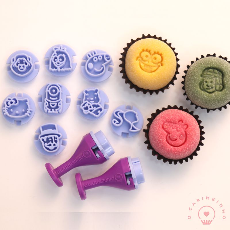 "Cartoon Characters" Embossing Candy Stamp Set  (12 pieces) Personagens