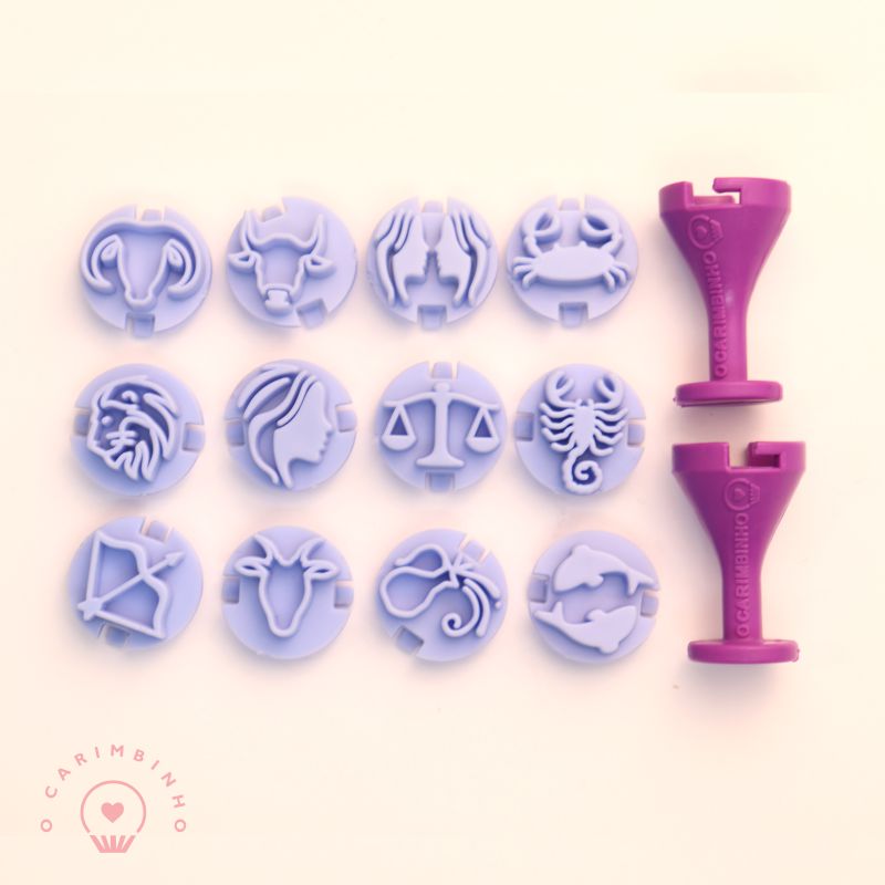 "Zodiac Symbols" Embossing Candy Stamp Set  (14 pieces) Signos