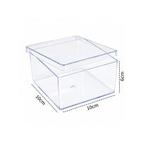 Thumbnail for Square Crystal Clear Plastic Cake Box – 500 mL | 10 × 10 × 6 cm (3.94 × 3.94 × 2.36 inches)