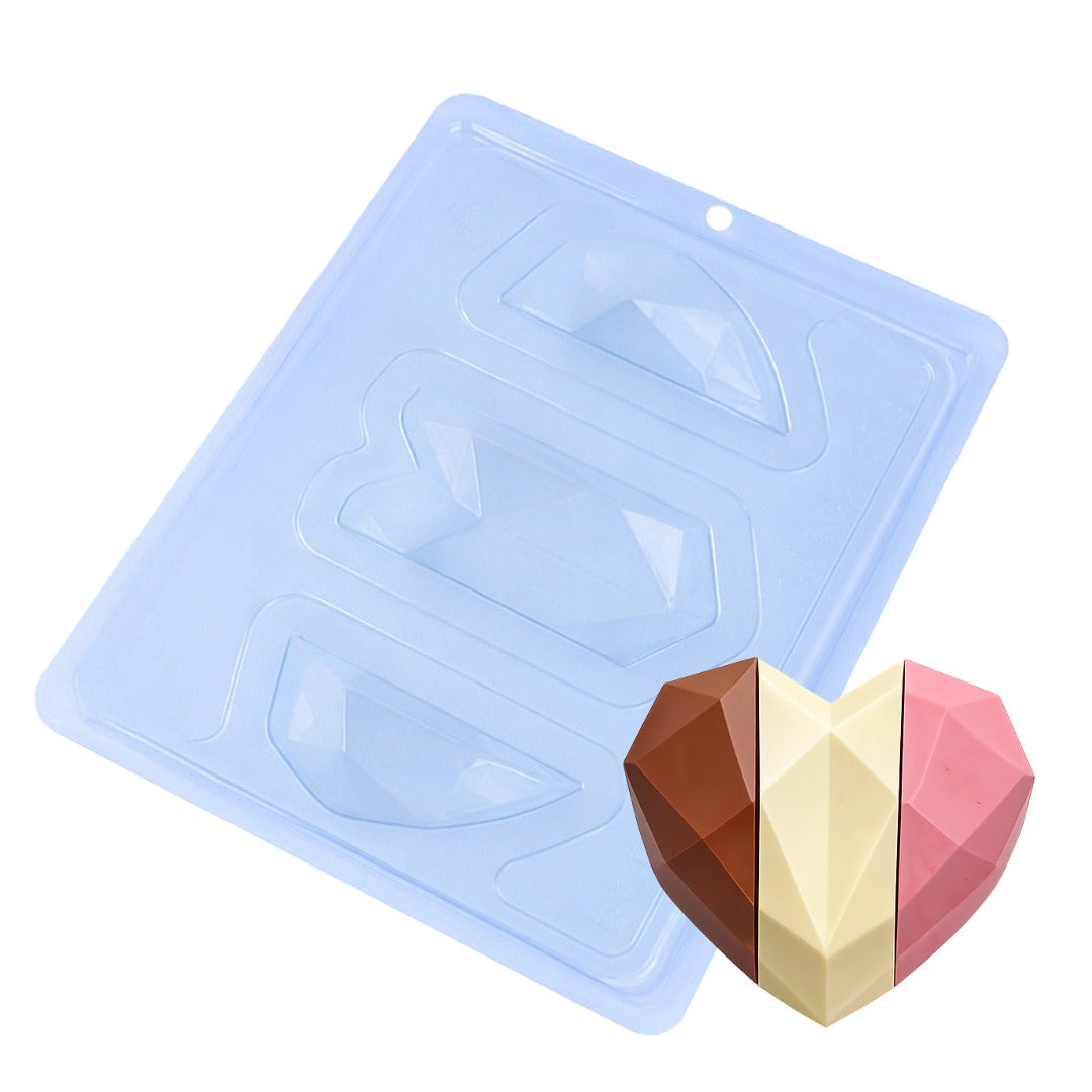 Sliced Hearts 350g (Shell) 3-Part Chocolate Mold (BWB)