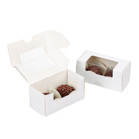 Thumbnail for 2 Cavities White Candy Box With Clear Window – Pack of 10 Units