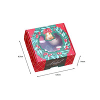 Thumbnail for 4 Cavities Christmas Brigadeiro Box with Clear Lid - Vintage Theme (10 Pack)