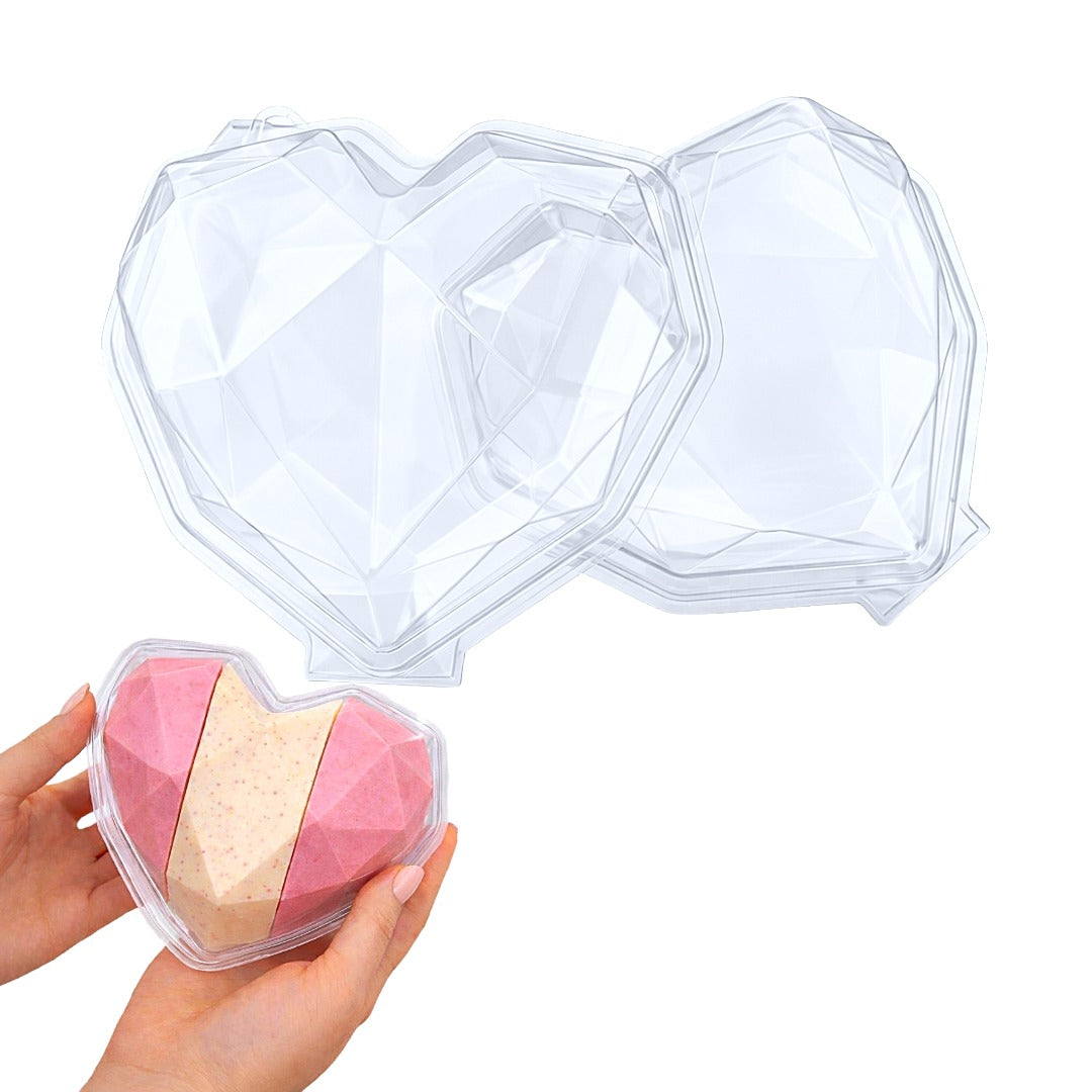 Transparent Acetate Case for Sliced Hearts 350g (BWB) 5 Pack