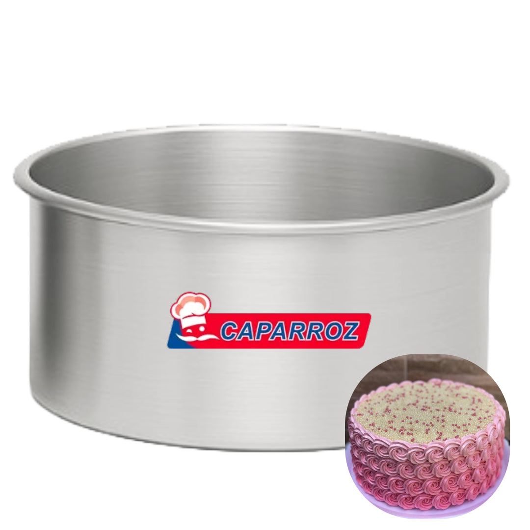 Tall Round Cake Pan – 10” x 4.75” (25.3 x 12 cm) – Deep Aluminum Baking Mold by Caparroz