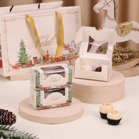 Thumbnail for 2 Cavities Christmas Brigadeiro Box with Clear Lid - Gentleness Theme (10 Pack)