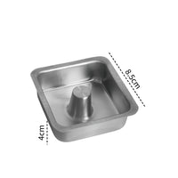 Thumbnail for Mini Square Aluminum Baking Pan with Center Cone 3.3x1.6in (8.5 X 4 cm) by Caparroz | Set of 3 for Individual Cakes