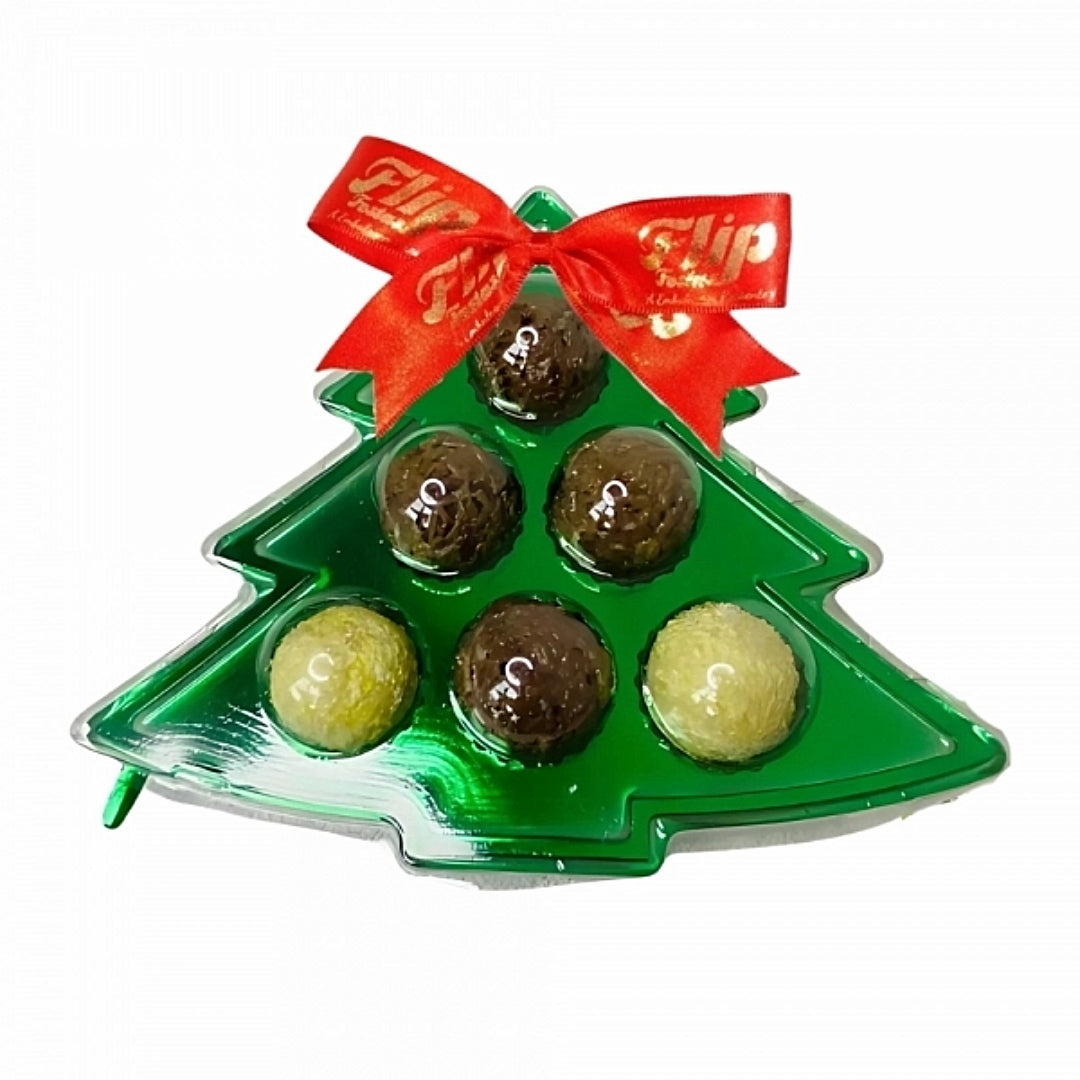 6 cavities Clear/Green Christmas Tree Candy case (5 count)