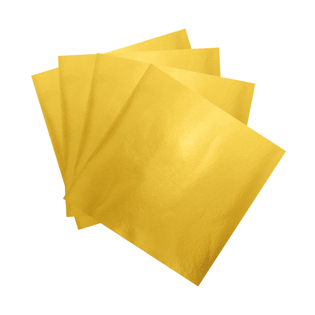 Wrapping for Bolo Gelado | Shiny Gold 20x22cm (50 Pack)