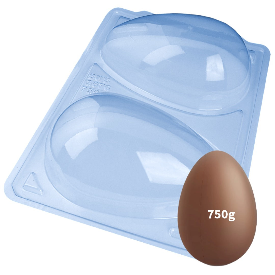 Plain Easter Egg 3-Part Chocolate Mold 750g Shell (BWB)