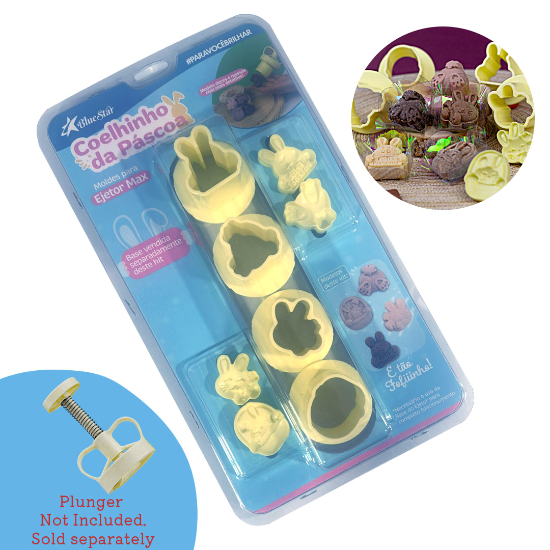 Brigadeiro Ejector Mold 4 designs Set (Easter Bunny) BlueStar