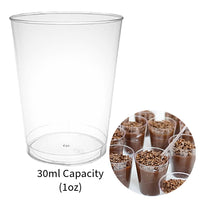 Thumbnail for Mini Clear Rigid Plastic Dessert Cup 100 Pack (30ml Capacity)