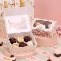 Thumbnail for 6 Cavities Christmas Brigadeiro Box with Clear Lid - Grace Theme (10 pack)