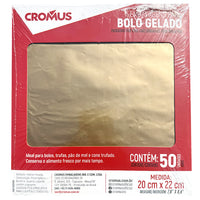Thumbnail for Wrapping for Bolo Gelado | Matte/Fosco Gold 20x22cm (50 Pack)