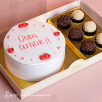 Thumbnail for Bento Cake and 6 Brigadeiros Packaging with Laminated Base and Clear Acetate Lid (10 pack) Docura