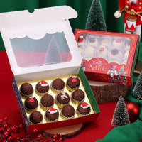 Thumbnail for 12 Cavities Christmas Brigadeiro Box With Clear Lid Nutcracker Theme (10 pack)