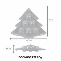 Thumbnail for 6 cavities Clear/Gold Christmas Tree Candy case (5 count)