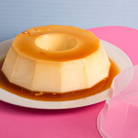 Thumbnail for Oven Safe Plastic Extra Large Pudding/Flan Pan With Lid - 5 Pack (1.1L) Fluted Pudding