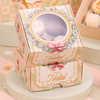 Thumbnail for 4 Cavities Christmas Brigadeiro Box with Clear Lid - Grace Theme (10 Pack)