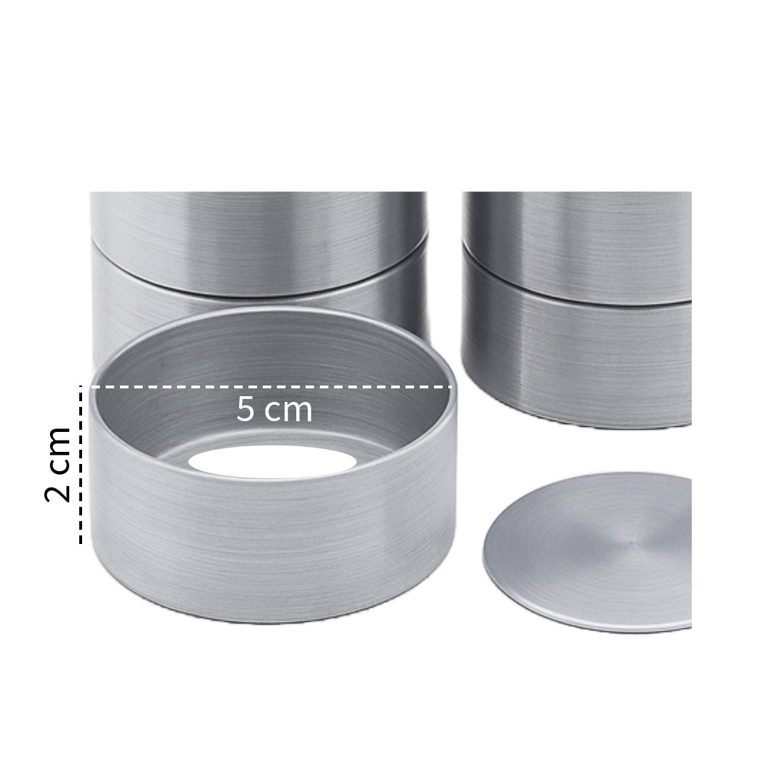 MINI Brazilian Honey Cake Mold – Set of 12 – 2"x0.8" (5x2cm) Aluminum Molds with Removable Bottom by Caparroz