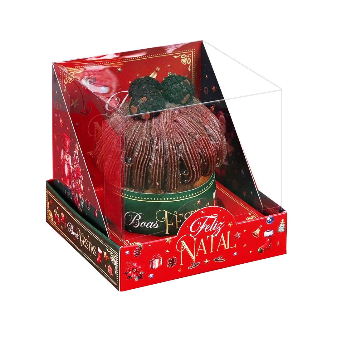 Mini Panettone Box with Acetate Lid Nutcracker-Themed (Pack of 10)