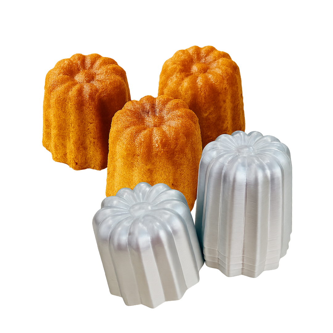 Canelé Mold – Aluminum Baking Mold (Set of 6) – 5 cm x 4.5 cm