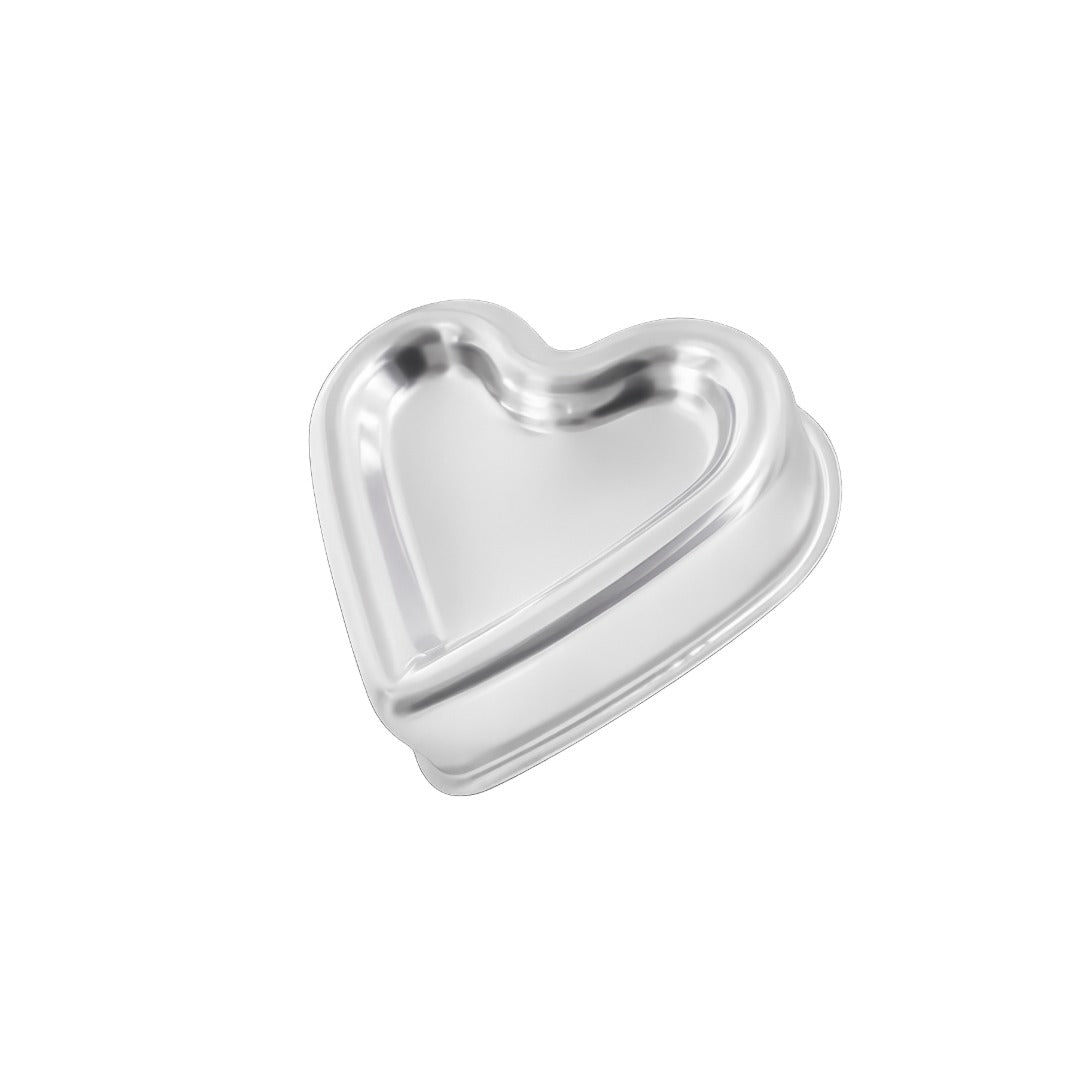 Aluminum Mini Cake Pan with Heart Design 12x13x4.5cm (LxWxH)