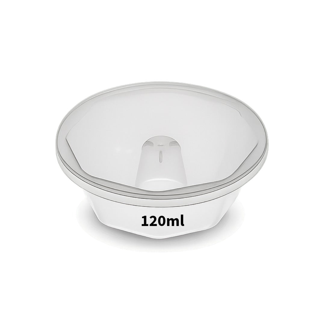 Oven Safe Plastic Small Pudding/Flan Pan With Lid - 10 Pack (120ml)
