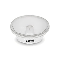 Thumbnail for Oven Safe Plastic Small Pudding/Flan Pan With Lid - 10 Pack (120ml)
