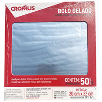 Thumbnail for Wrapping for Bolo Gelado | Shiny Silver 20x22cm (50 Pack)