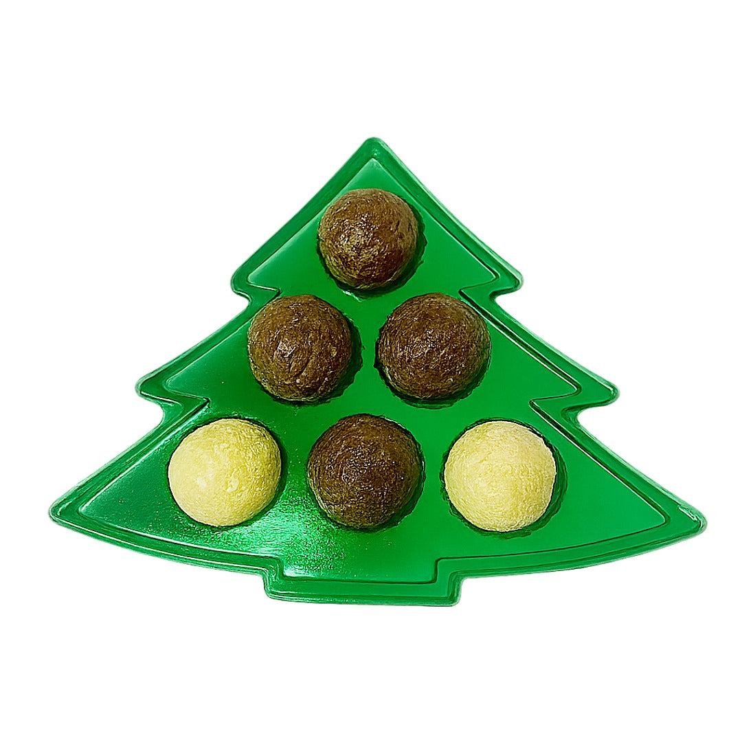 6 cavities Clear/Green Christmas Tree Candy case (5 count)