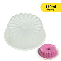 Thumbnail for Oven Safe Plastic Daisy Pudding / Flan Pan With Lid  - 10 Pack (150ml) BlueStar