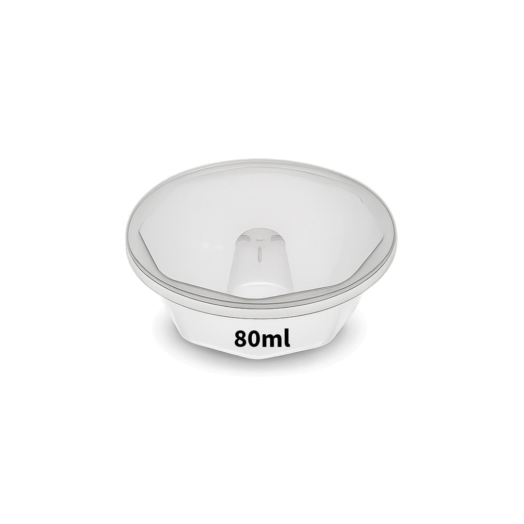 Oven Safe Plastic Mini Pudding/Flan Pan With Lid - 20 Pack (80ml)