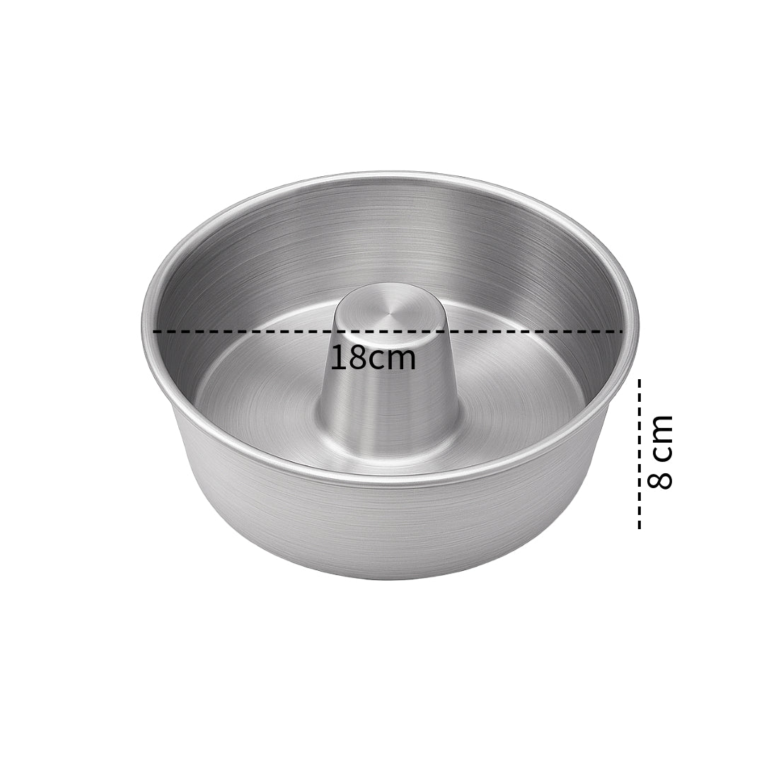 Angel Food Cake Pan – Conical Tube Pan – 18x8cm – Aluminum by Caparroz