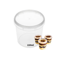 Thumbnail for Rounded Containers For Cake In A Jar With Lid  (220ml) - 10 Pack