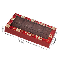 Thumbnail for Valentine Hearts Chocolate Bar Gift Box – Pack of 10 (14.3 x 7.4 x 1.9 cm) Compatible with BWB 3-Part Mold