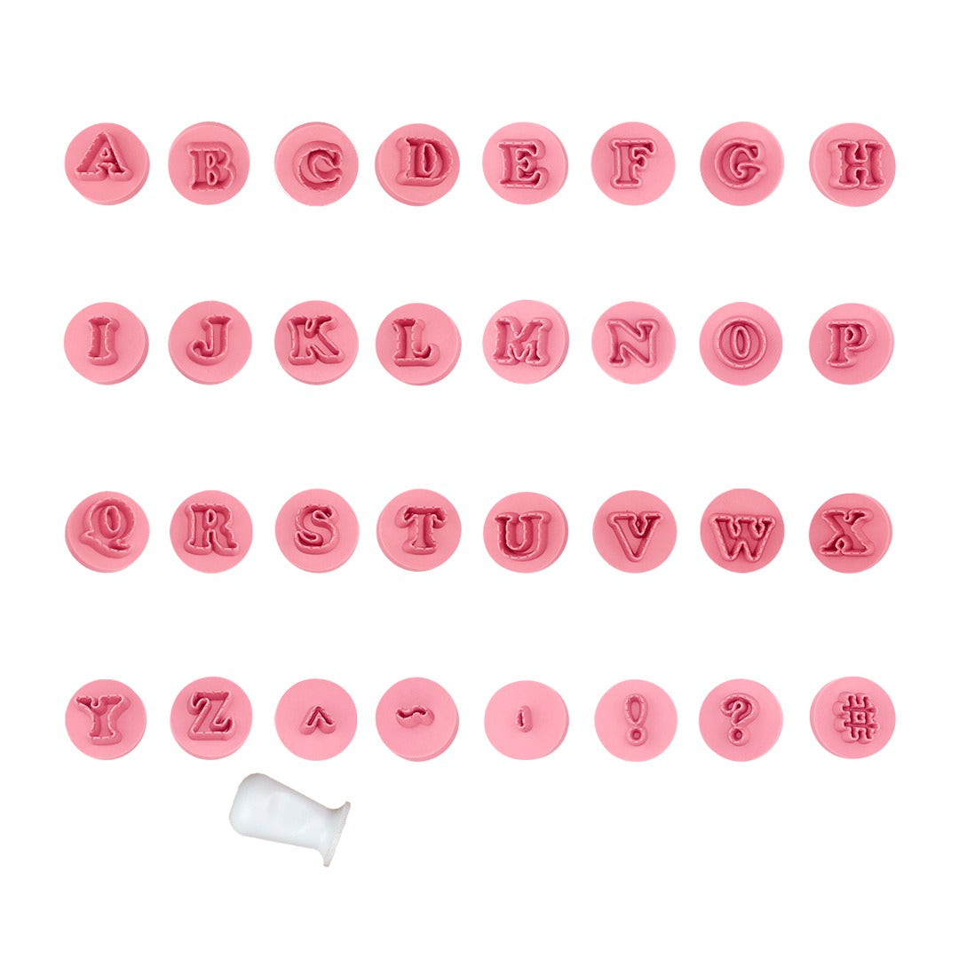 Mini Fondant & Brigadeiro Embosser Stamp Set | 2cm (Balloon Letters | Letras Fofas